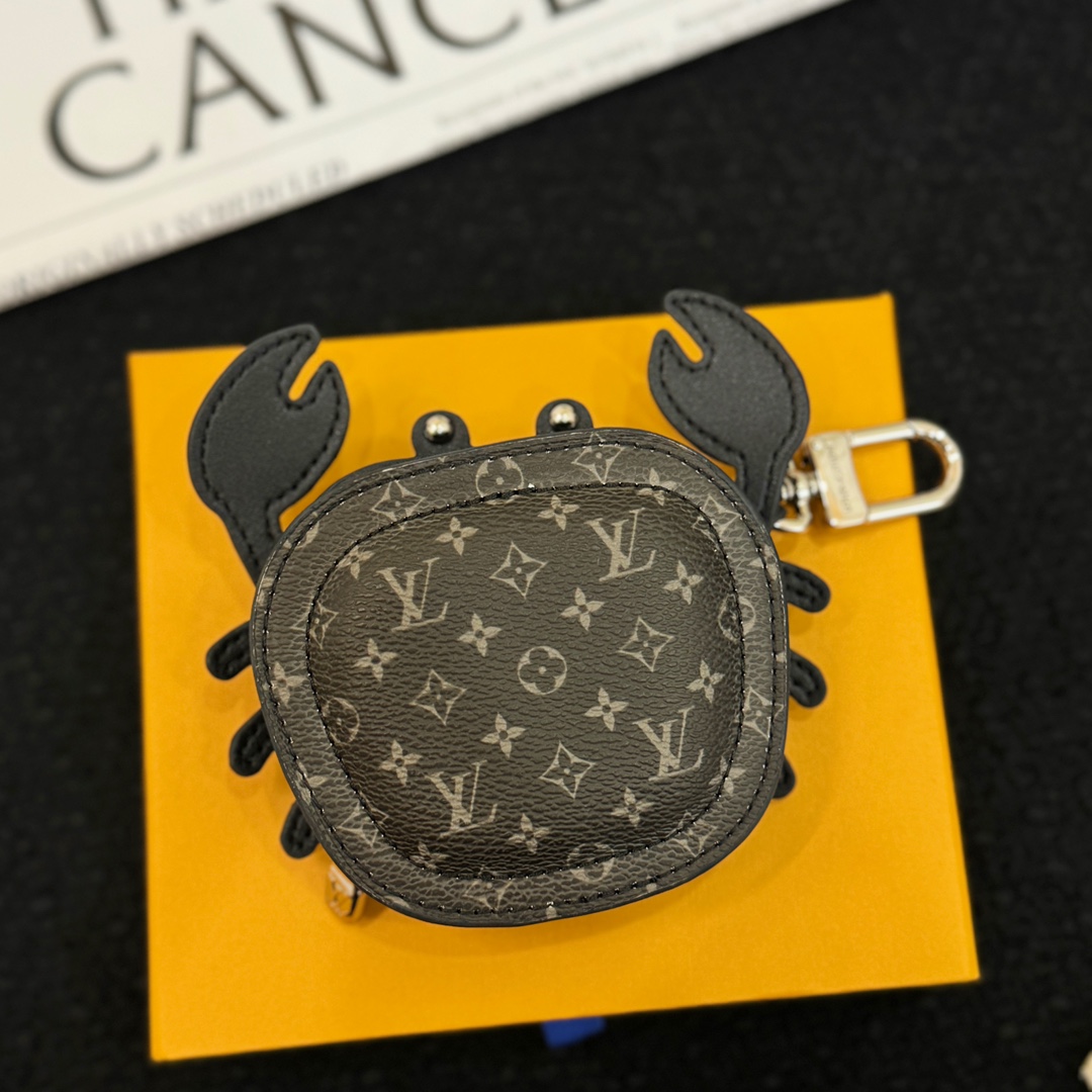 LV Black Crab Bag Charm